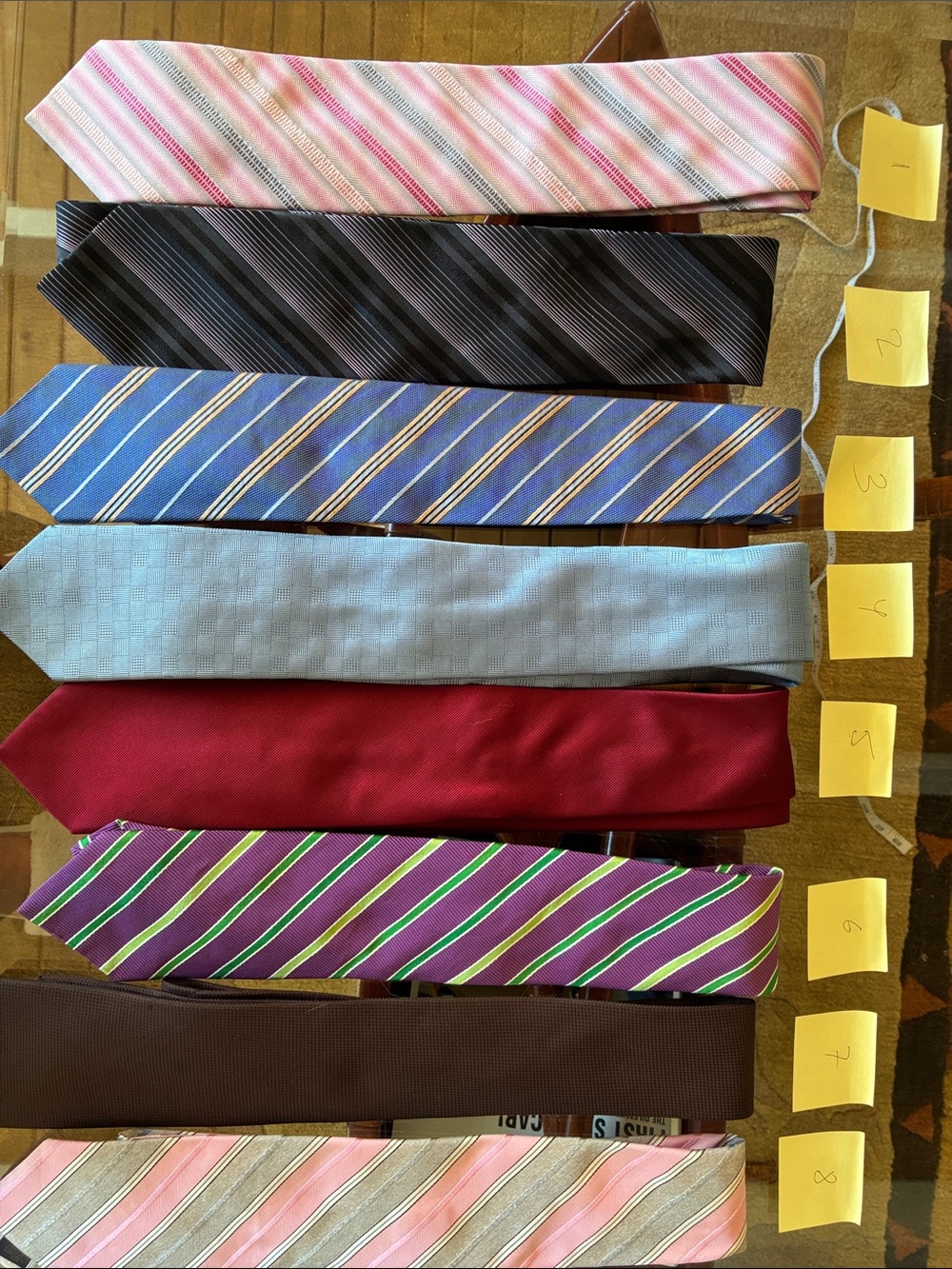 Men's Assorted Color Necktie - Classic Striped and Solid Styles